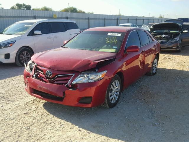 4T1BF3EK6BU651224 - 2011 TOYOTA CAMRY BASE RED photo 2