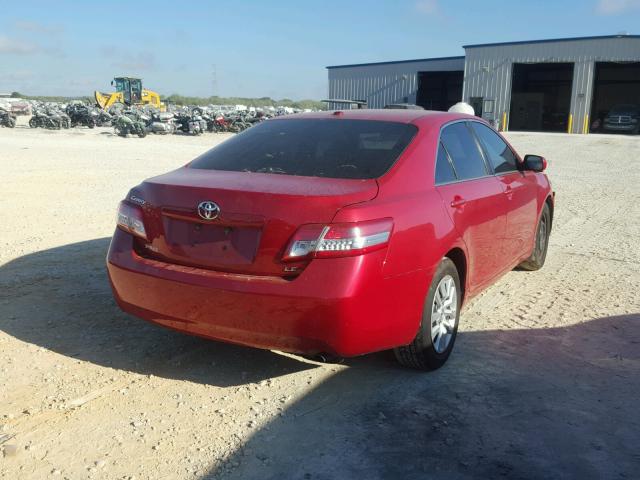 4T1BF3EK6BU651224 - 2011 TOYOTA CAMRY BASE RED photo 4