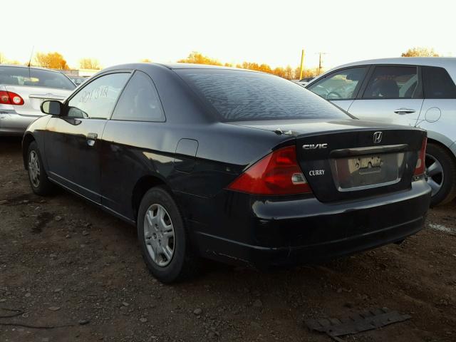 1HGEM22571L085922 - 2001 HONDA CIVIC LX BLACK photo 3