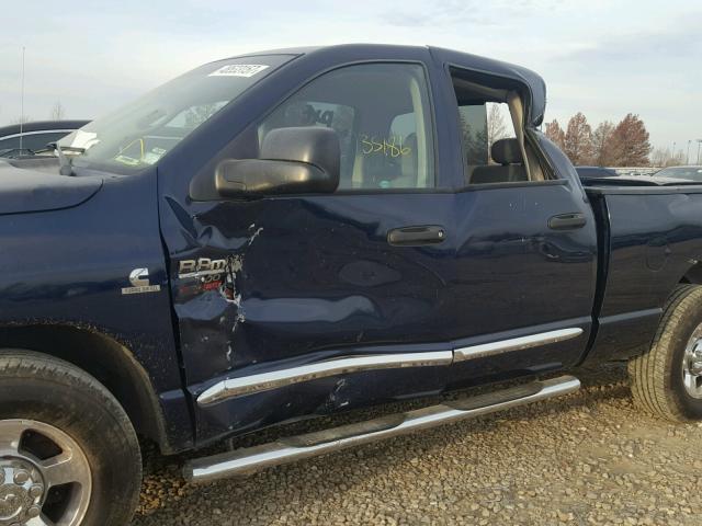 3D7KR28L29G515783 - 2009 DODGE RAM 2500 BLUE photo 9