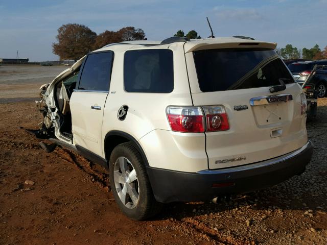 1GKKRRED0BJ165787 - 2011 GMC ACADIA SLT WHITE photo 3