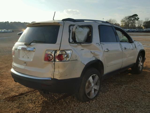 1GKKRRED0BJ165787 - 2011 GMC ACADIA SLT WHITE photo 4