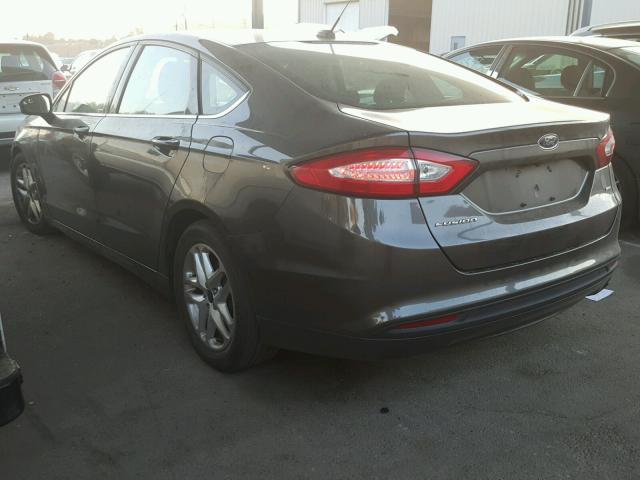 3FA6P0H76GR207483 - 2016 FORD FUSION SE GRAY photo 3