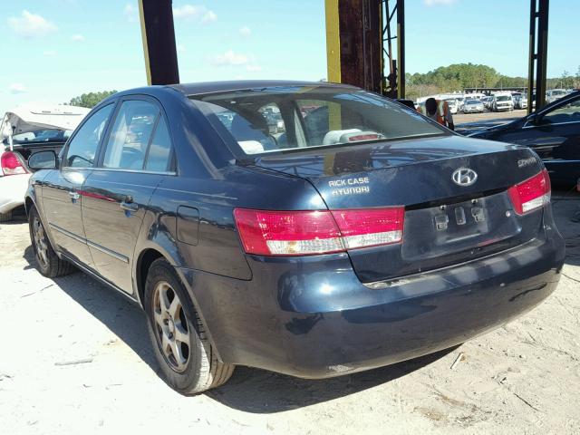 5NPEU46C86H174851 - 2006 HYUNDAI SONATA GLS BLUE photo 3