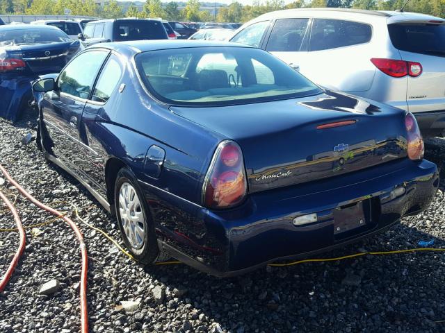 2G1WW12E319365974 - 2001 CHEVROLET MONTE CARL ლურჯი ფოტო 3