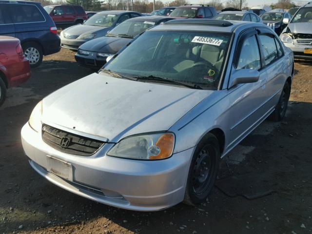 2HGES25862H592904 - 2002 HONDA CIVIC EX SILVER photo 2