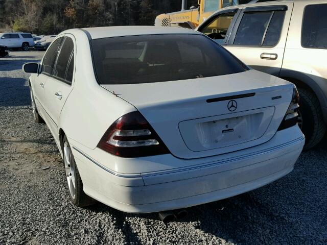 WDBRF92H87F914631 - 2007 MERCEDES-BENZ C 280 4MAT WHITE photo 3