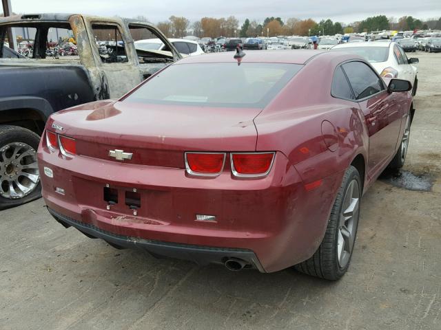 2G1FC1EV1A9173554 - 2010 CHEVROLET CAMARO LT MAROON photo 4