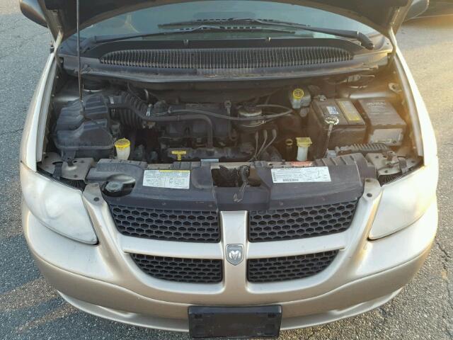 2D4GP44393R220370 - 2003 DODGE GRAND CARA TAN photo 7