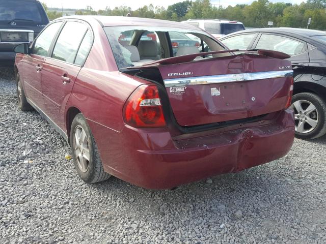 1G1ZT54815F116039 - 2005 CHEVROLET MALIBU LS Bordo foto 3
