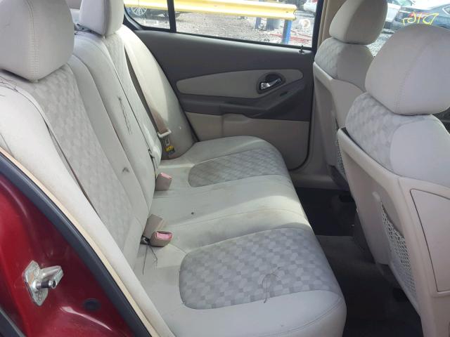 1G1ZT54815F116039 - 2005 CHEVROLET MALIBU LS Bordo foto 6