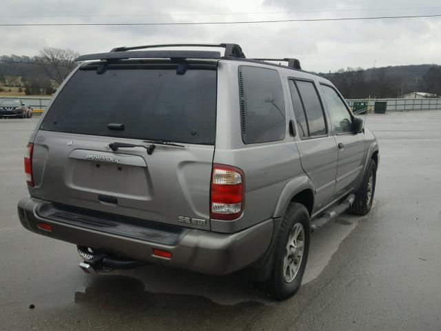 JN8DR07Y21W528399 - 2001 NISSAN PATHFINDER GRAY photo 4