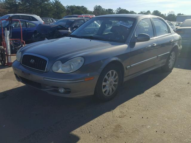 KMHWF35H73A866281 - 2003 HYUNDAI SONATA GLS GRAY photo 2