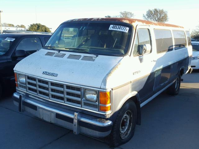 2B7KB31Z4NK167159 - 1992 DODGE RAM VAN B3 BLUE photo 2