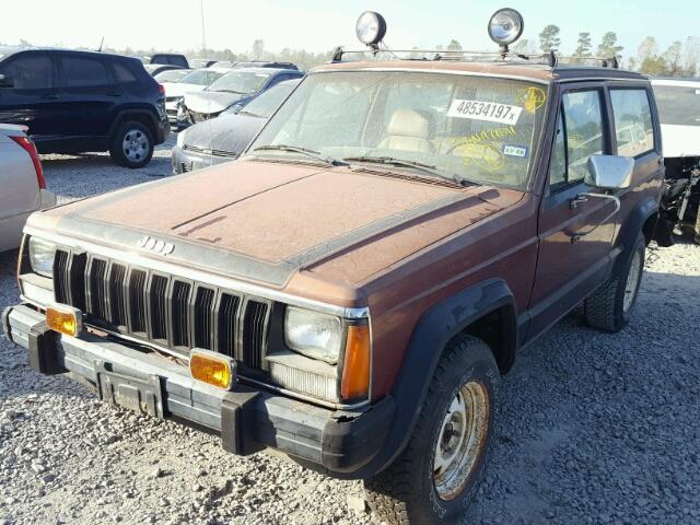 1JCUX7734FT161348 - 1985 JEEP CHEROKEE C RED photo 2