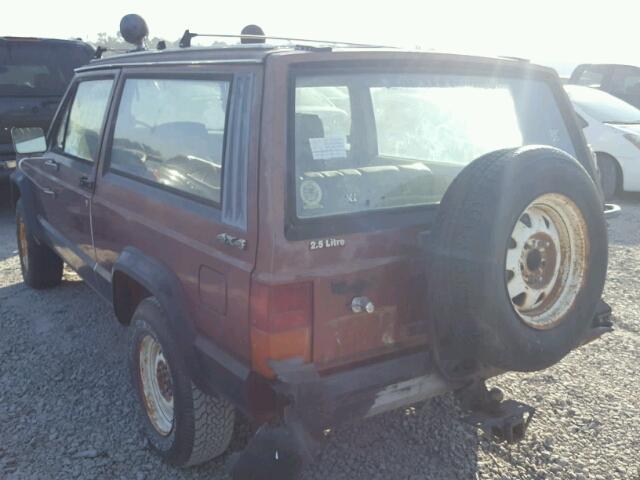 1JCUX7734FT161348 - 1985 JEEP CHEROKEE C RED photo 3