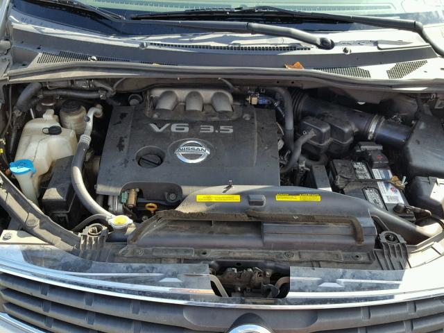 5N1BV28U77N121937 - 2007 NISSAN QUEST S GOLD photo 7