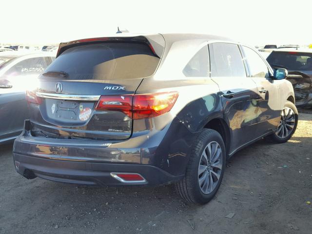 5FRYD4H6XGB016840 - 2016 ACURA MDX TECHNO CHARCOAL photo 4