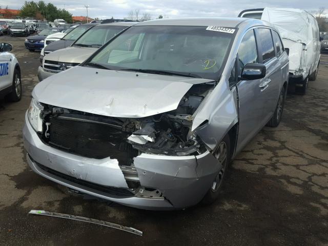 5FNRL5H49CB005738 - 2012 HONDA ODYSSEY EX SILVER photo 2