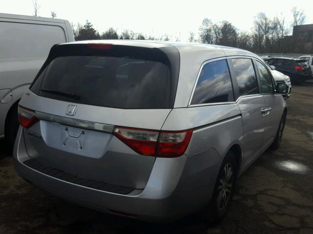 5FNRL5H49CB005738 - 2012 HONDA ODYSSEY EX SILVER photo 4