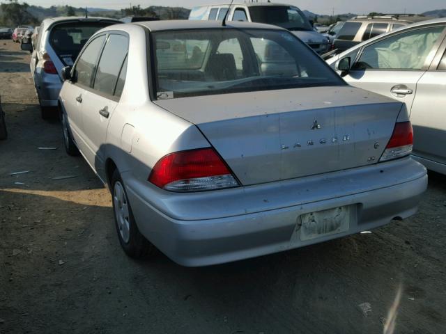 JA3AJ26E33U091275 - 2003 MITSUBISHI LANCER ES SILVER photo 3