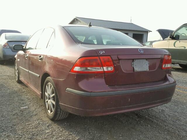 YS3FD49Y841039006 - 2004 SAAB 9-3 ARC BURGUNDY photo 3