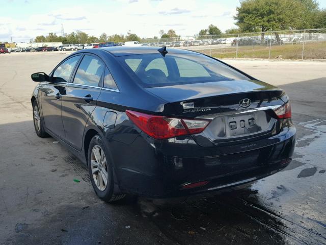 5NPEB4AC2DH676667 - 2013 HYUNDAI SONATA GLS BLACK photo 3