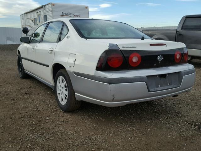 2G1WF52K049349586 - 2004 CHEVROLET IMPALA WHITE photo 3