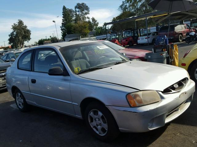 KMHCG35C01U091063 - 2001 HYUNDAI ACCENT GS SILVER photo 1