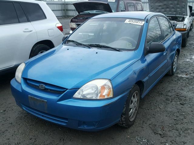 KNADC125356377754 - 2005 KIA RIO BLUE photo 2