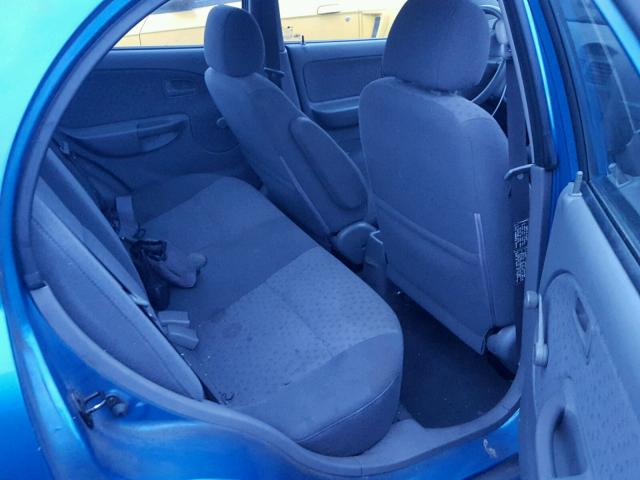 KNADC125356377754 - 2005 KIA RIO BLUE photo 6