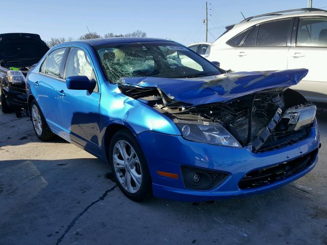 3FAHP0HA5CR101525 - 2012 FORD FUSION SE BLUE photo 1