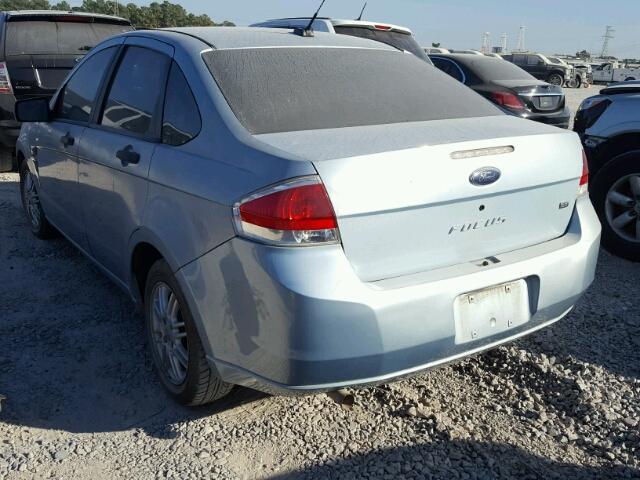 1FAHP35N48W113596 - 2008 FORD FOCUS SE BLUE photo 3