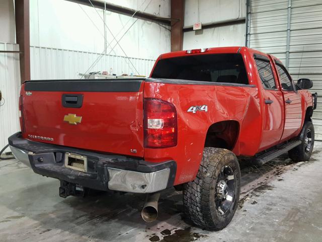 1GC1KVC89CF199693 - 2012 CHEVROLET SILVERADO RED photo 4