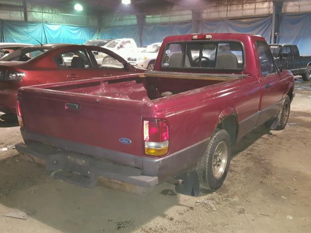 1FTCR10U5SPB15375 - 1995 FORD RANGER BURGUNDY photo 4