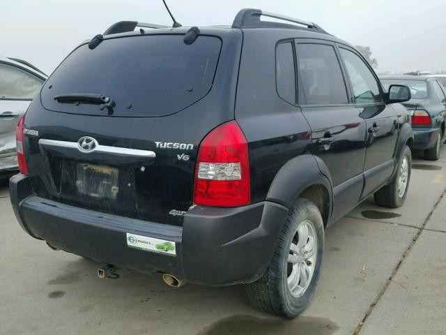 KM8JN72D76U423296 - 2006 HYUNDAI TUCSON GLS BLACK photo 4