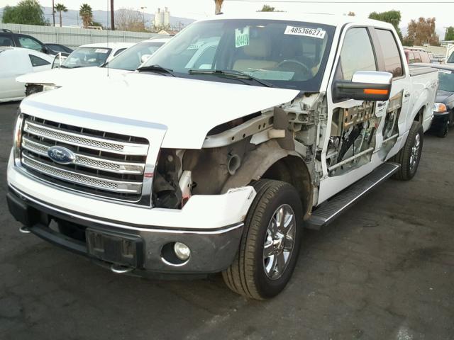 1FTFW1ET3DFB22002 - 2013 FORD F150 SUPER WHITE photo 2