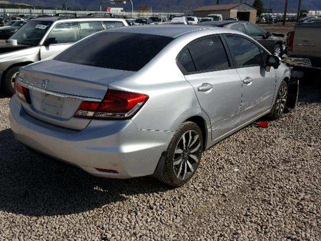 19XFB2F99EE050643 - 2014 HONDA CIVIC EXL SILVER photo 4