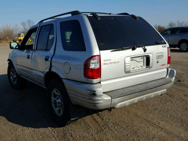 4S2DM58W514347303 - 2001 ISUZU RODEO S SILVER photo 3