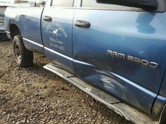 3D7KU28D24G250900 - 2004 DODGE RAM 2500 S BLUE photo 9