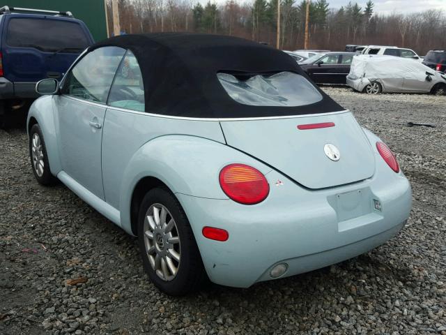 3VWCM21Y64M304290 - 2004 VOLKSWAGEN NEW BEETLE BLUE photo 3