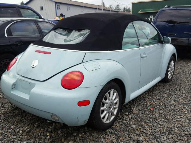 3VWCM21Y64M304290 - 2004 VOLKSWAGEN NEW BEETLE BLUE photo 4