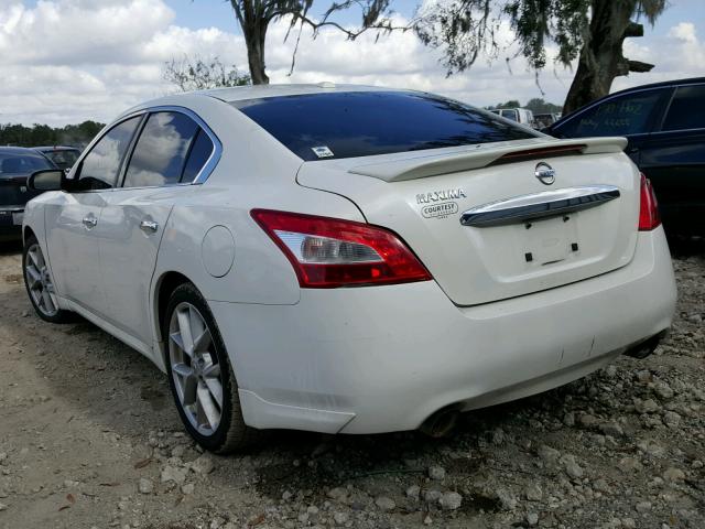 1N4AA51E49C808734 - 2009 NISSAN MAXIMA S WHITE photo 3