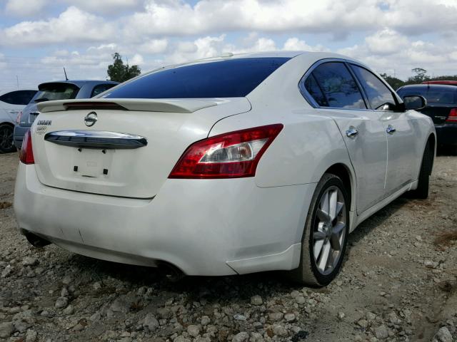 1N4AA51E49C808734 - 2009 NISSAN MAXIMA S WHITE photo 4