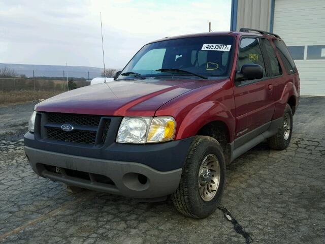 1FMYU70E81UA56690 - 2001 FORD EXPLORER S RED photo 2
