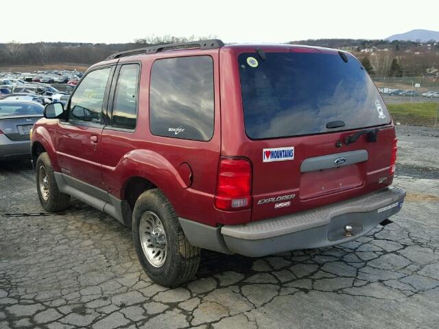 1FMYU70E81UA56690 - 2001 FORD EXPLORER S RED photo 3