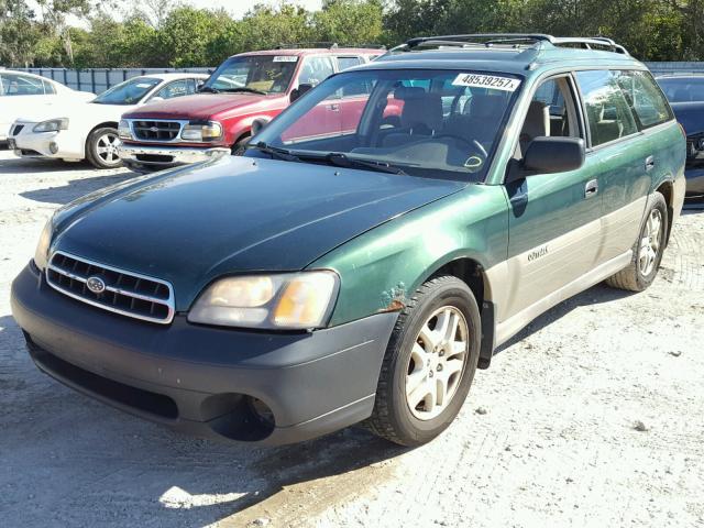 4S3BH6752Y7623225 - 2000 SUBARU LEGACY OUT GREEN photo 2