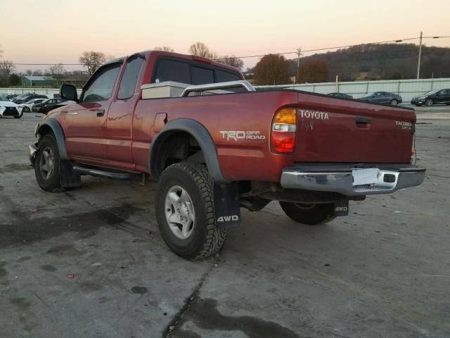 5TEWN72N43Z303672 - 2003 TOYOTA TACOMA XTR RED photo 3