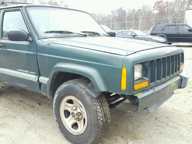 1J4FT68S0XL547301 - 1999 JEEP CHEROKEE S GREEN photo 9