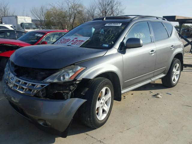 JN8AZ08W55W433549 - 2005 NISSAN MURANO SL SILVER photo 2